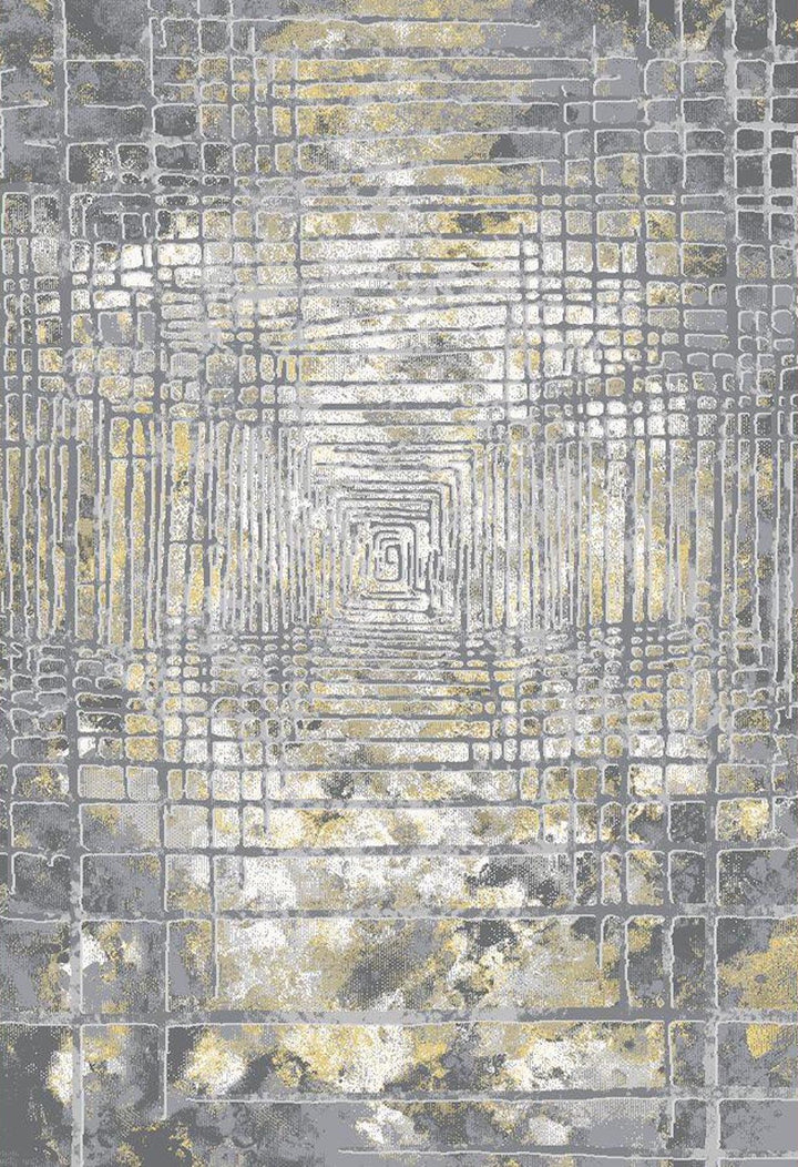 Grey Yellow Rug - Enhance Your Living Space Ayda 9653