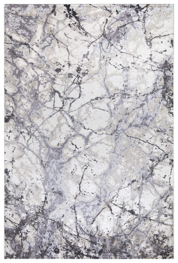 Ivory Anthracite Rug – 608A Design for Living Rooms and Bedrooms