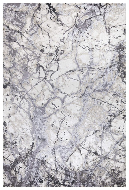 Ivory Anthracite Rug – 608A Design for Living Rooms and Bedrooms