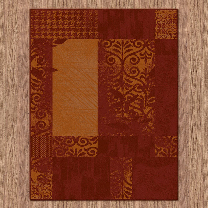Prestige 380 Polypropylene Machine Knotted Modern Rug Red