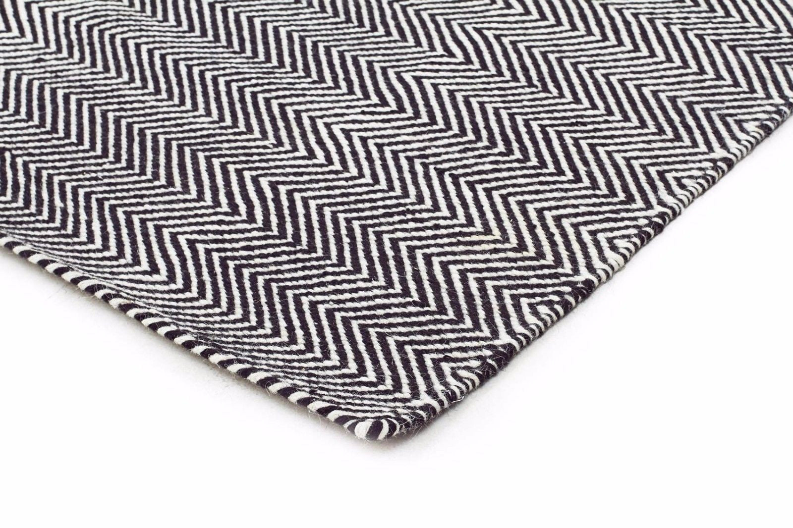 Skandi 308 BLACK Colour Wool Rugs Modern Rugs Contemporary Modern Floor Rugs