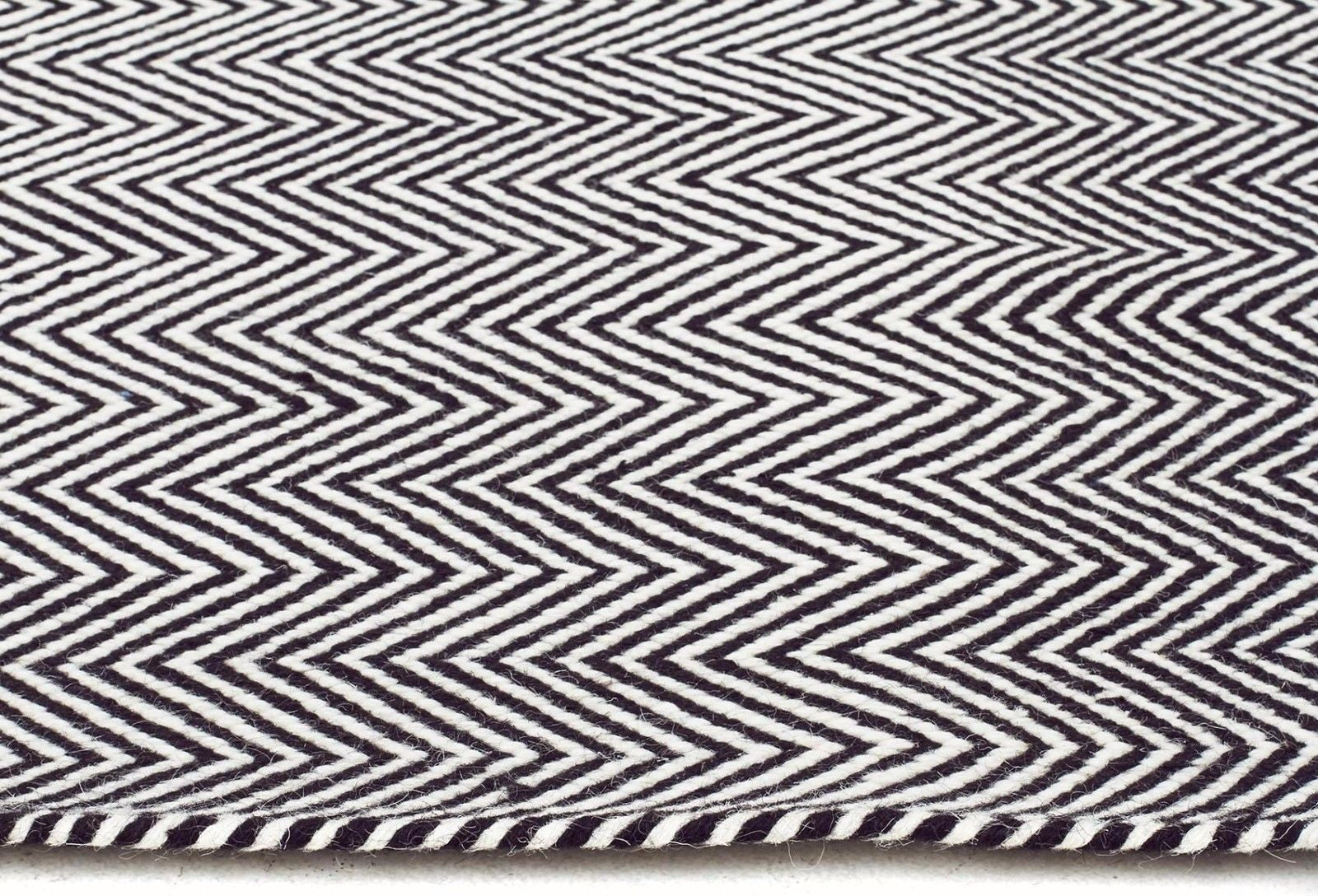 Skandi 308 BLACK Colour Wool Rugs Modern Rugs Contemporary Modern Floor Rugs