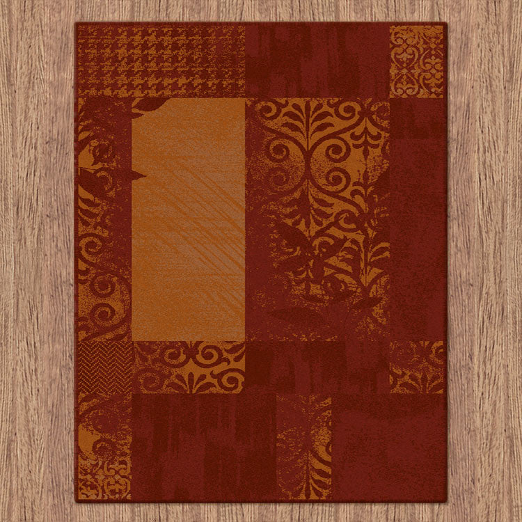 Prestige 380 Polypropylene Machine Knotted Modern Rug Red