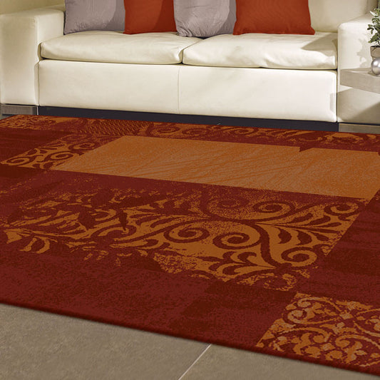 Prestige 380 Polypropylene Machine Knotted Modern Rug Red